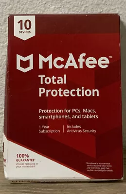 📀 MCAFEE Total Protection For PCsMacs- W/ Antivirus Security (NEW) DISTRESSED • $23.99
