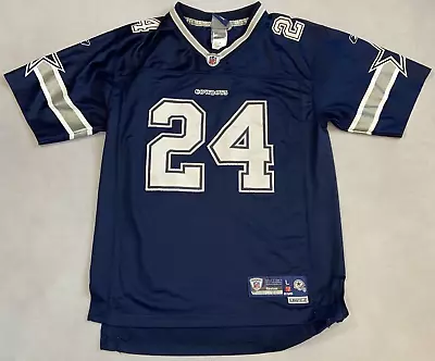 Marion Barber Dallas Cowboys #24 Reebok On Field Blue Jersey Youth Large 14 16 • $25