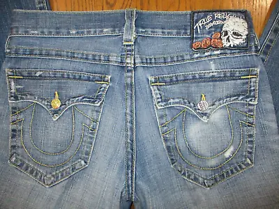 Great Men's -  True Religion - Ricky -  Distressed Jeans - Back Flap Pockets -36 • $34.99