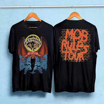 Vintage 1981 Black Sabbath Mob Rules Tour T-Shirt Black Gift Fans Music • $25.99