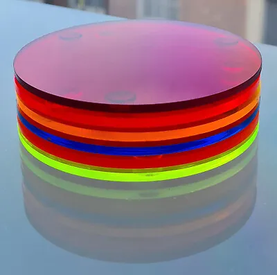 Round Acrylic Coasters Coffee Table Dining Table Kitchen Breakfast Bar • £1.99