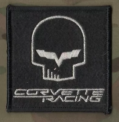 HEART BEAT Of AMERICA CORVETTE VETTE RACING Iron-on SKULL PATCH: C-5 C-6 & OTHER • $12.99