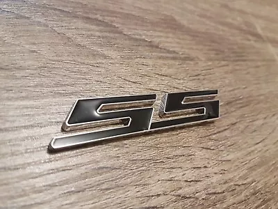 Chevrolet Camaro SS Black & Chrome Metal Badge Logo Chev • $11.95