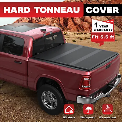 5.5FT 3-Fold Fiberglass Hard Tonneau Cover For 2015-2022 Ford F-150 Truck Bed • $382.89