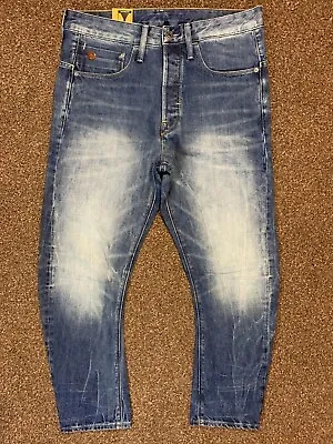 G-Star Type C Loose Tapered Nuke Denim Blue Medium Aged Mens Jeans W33 L30 • $43.15