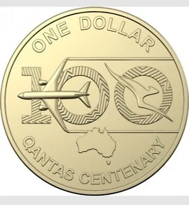 2020 - $1 Dollar Celebrating A 100 Years Of Qantas Coin - 2x2 Holder - Circ • $3