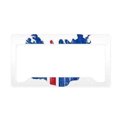 CafePress Iceland Flag And Map License Plate Holder License Frame (667046790) • $15.99