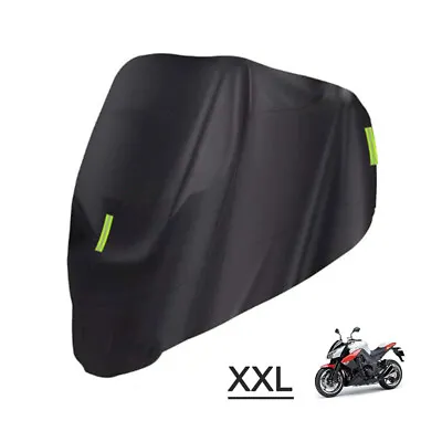 Motorcycle Cover Waterproof Heavy Duty For Winter Outside Storage Rain 2XL A8Q7 • $15.19