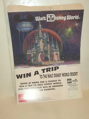 $34.99 • Buy Walt Disney World Coca Cola Wawa Convenience Store Contest Display Sign 1990