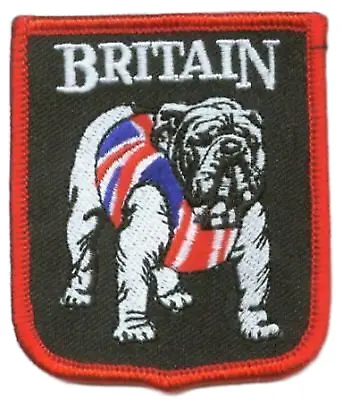 British Bulldog In Union Jack Embroidered Patch Badge • £5.99