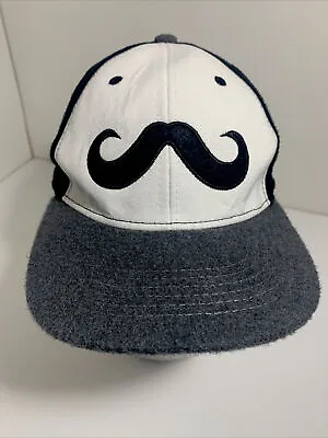 Mustache Hat Cap White & Gray Target Brand Snapback • $12.77