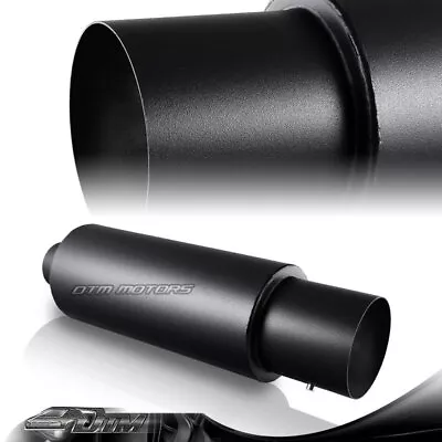 JDM 4  N1 Tip Black Stainless Steel Racing Muffler With 3.0  Inlet +Silencer • $37.99