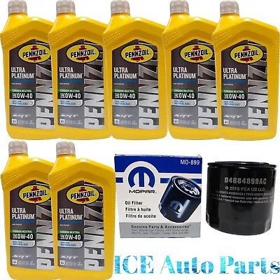 SRT Pennzoil Oil Change Kit 7Qts 0W-40 And Mopar Oil Filter MO-899 • $107.95