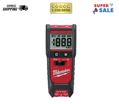 Milwaukee 2213-20 600V Voltage/Continuity Digital Meter W/Resistance • $69.99