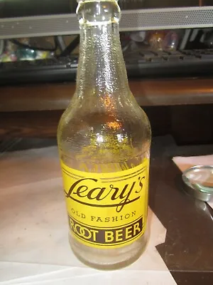 $8.99 • Buy 1955 Leary's Old Fashion Root Beer Soda Bottle 12 Ozs. Newburyport Massachusetts