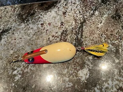 Vintage Wisconsin MUSKY Lauby Fishing Lure Antique Tackle Box Bait Pike Walleye  • $395