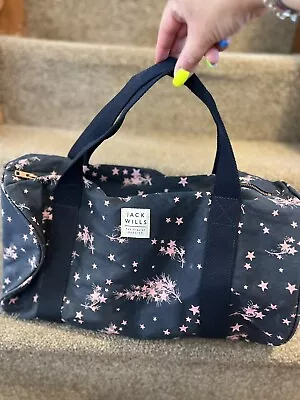 £15 • Buy Jack Wills Pink And Navy Holdall/Gym Bag