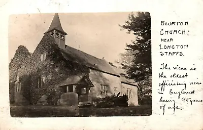Longton England Stoke On Trent Blurton Church Vintage 1906 Postcard • £9.45