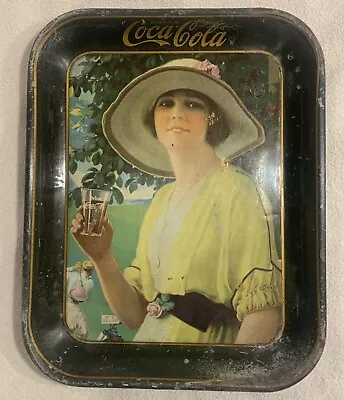 Coca Cola 1920 Vintage/Original  Golfer Girl  Tray - Rare Size! SEE NOTES • $199