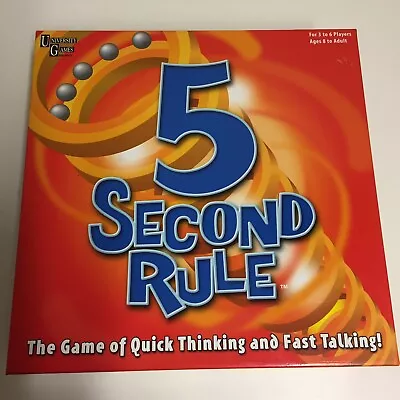 5 Second Rule Board Game - 2010 University Games Complete Game Of Quick Thinking • $21.99