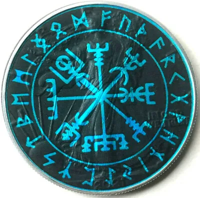 Viking Compass Vegvísir - American Silver Eagle 1oz. .999 Silver Dollar Coin • $79.50