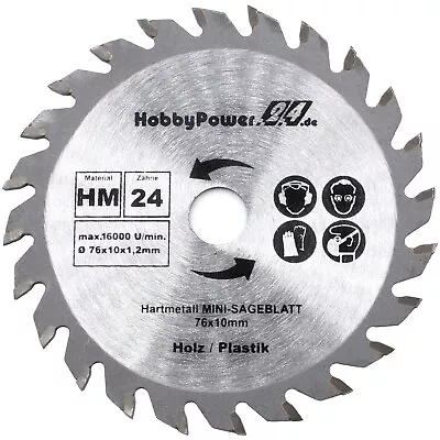 £8.62 • Buy Saw Blade 76 X 10 MM Battery Circular Saw 12V 10,8V For For Bosch Metabo