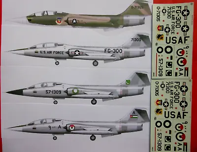 F-104B/TF-104G Starfighter /USAF-Jordan-Pakistan AF/_ 1/48 Decals • $9