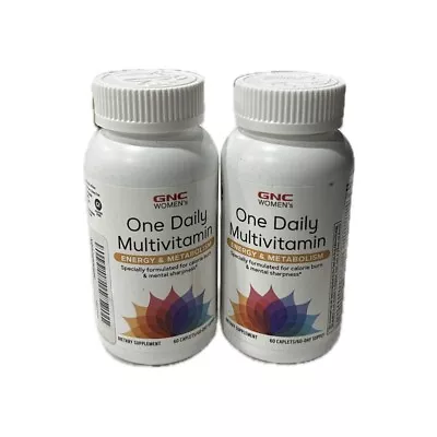 GNC Women's One Daily Multivitamin Energy And Metabolism 60 Caplets (2 Bottles) • $20