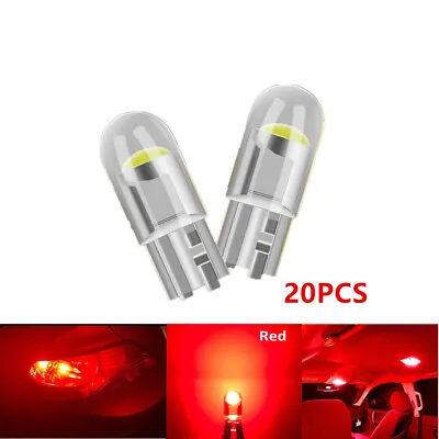 20Pcs LED T10 194 168 W5W Car Trunk Interior Map License Plate Light Bulb RED US • $1.90