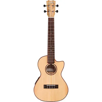 Cordoba 24T-CE Spruce Spalted Maple Cutaway Tenor Acoustic-Electric Ukulele • $269