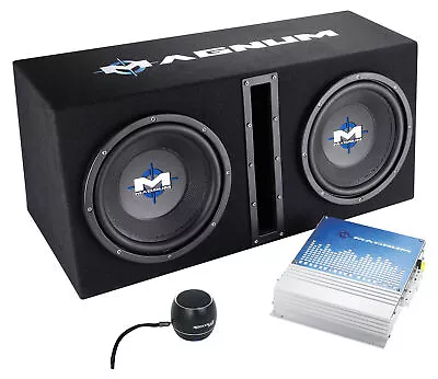 MTX Magnum MB210SP 800w Dual 10” Subwoofers+Vented Sub Box+Amp+Bluetooth Speaker • $219.95