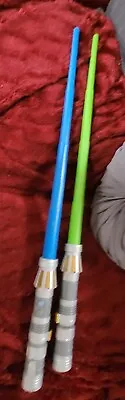 £29.99 • Buy Disney Parks Star Wars Green & BLUE Extendable Jedi Training Academy Lightsaber