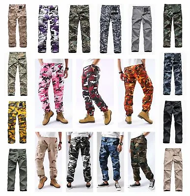BACKBONE Mens Military Tactical BDU Camouflage Pants Casual Cargo Pants Trousers • $38.99