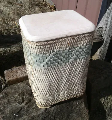 Vintage Childs Wicker Laundry Hamper Or Lingere Hamper 1930s Era • $40