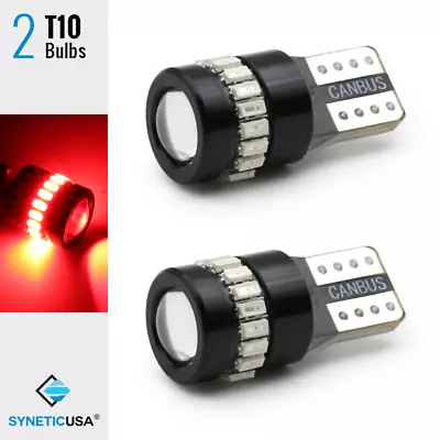 T10 168 912 921 LED Red 3RD Brake Hi Mount Stop CANBUS Projector Light Bulbs • $10.39