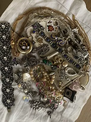£11.99 • Buy Vintage 1950s/60s Costume Jewellery Lot Spares Repair Sweet Romance USA
