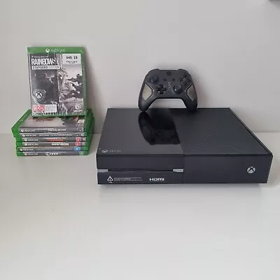 X Box One Model No:1540 500GB With Limited Edition Recon Tech Control + Games • $212.46