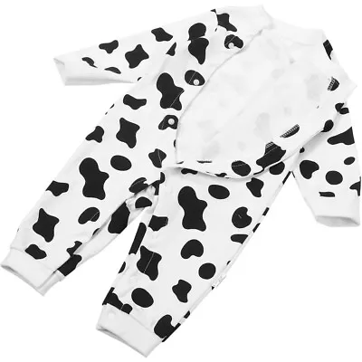  Baby Boy Romper Long Sleeve Infant Romper Cow Print Baby Bodysuit Baby Fall • £10.48