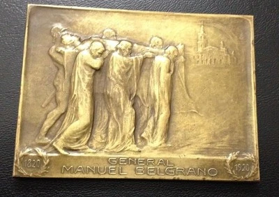 £128.34 • Buy Argentina Manuel Belgrano Centennial Of Death Medal Plaque 1820-1920 / M87