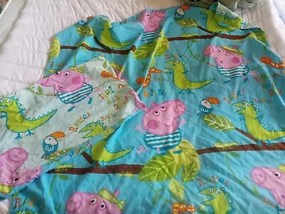 Toddler Bedding Set Peppa Pig George Dinosaurs Jungle Pillow Case Duvet Cover • £4.77