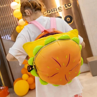 £5.48 • Buy New Cute Hamburger Backpack For Girls Super Kawaii Student Backpack Women Bag