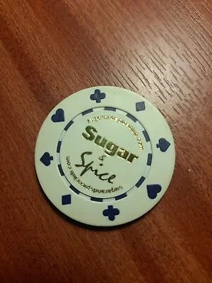 Sugar & Spice Poker Chip Token Lap Pole Dance Gentleman Club Norwich Uk England  • £22.95