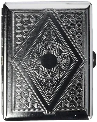 Victorian Style Cigarette Metal Case Double Sided King & 100s Diamond Style RFID • $9.99