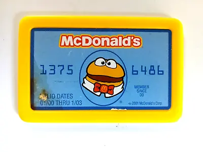 2001 McDonalds Electronic Fast Food Cash Register Toy Plastic FLAW Credit Card • $5.99