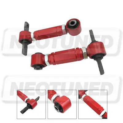 Red Adjustable Steel Rear Camber Arms Kit Set For 1990-93 Acura Integra (DA/DB) • $45