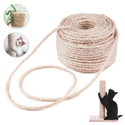 Cat Natural Sisal Rope For Scratching Post Replacement DIY Cat Scratching Tree • £10.49