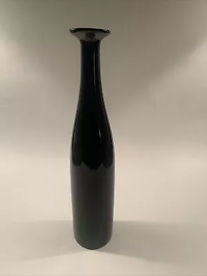 Toyo Ceramics Black Vase Japan Elegant Bottle Shape • $75