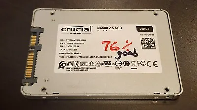 2TB 2000GB Crucial MX500 CT2000MX500SSD1 SATA 6Gb/s 2.5  Laptop SSD • $93