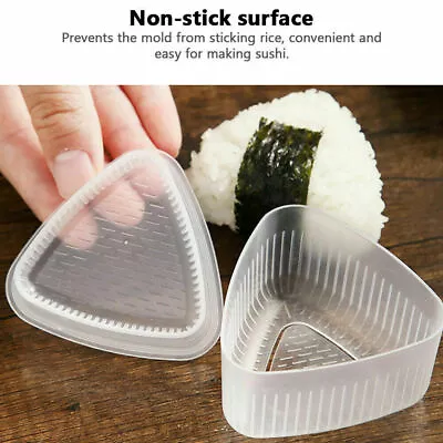 1/4Pcs DIY Sushi Mold Onigiri Rice Ball Food Press Triangular Sushi Maker Mold • £2.99