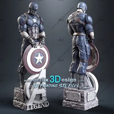 Captain America Garage Kit Figure Collectible Statue Handmade Figurine Gift • £64.99